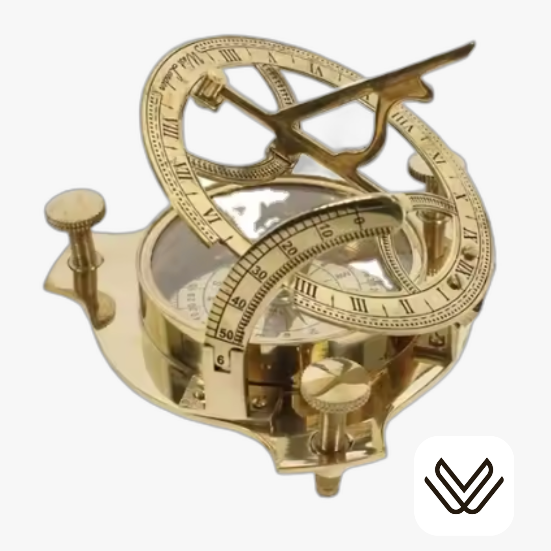 Brass Nautical Sundial Compass Ship Compass Metal crafts nautical brass small compasses suppliers India by Woodane